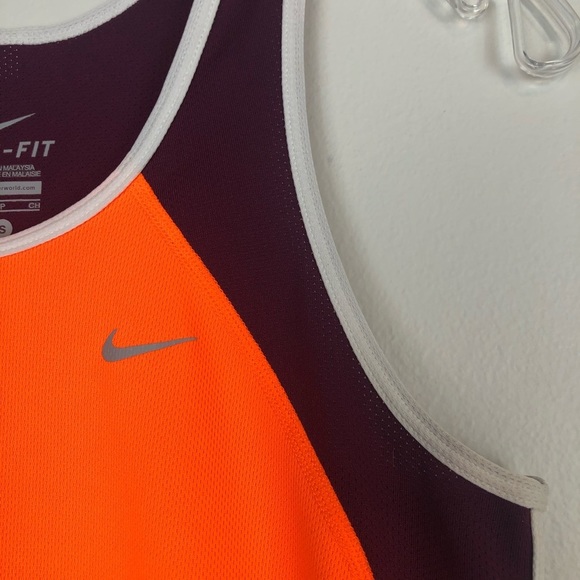 NIKE Dri Fit Neon Razorback Athletic Tank Top Size Small - Picture 4 of 11